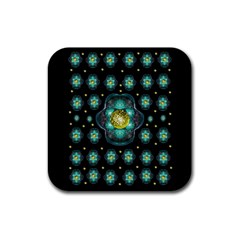 Light And Love Flowers Decorative Rubber Coaster (square)  by pepitasart