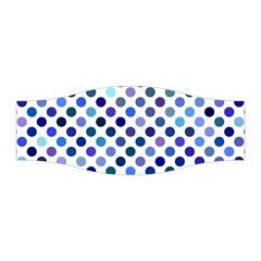 Shades Of Blue Polka Dots Stretchable Headband by retrotoomoderndesigns