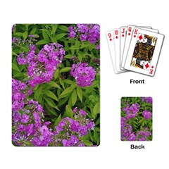 Stratford Garden Phlox Playing Cards Single Design by Riverwoman