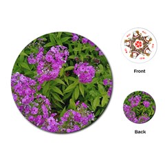 Stratford Garden Phlox Playing Cards (round) by Riverwoman