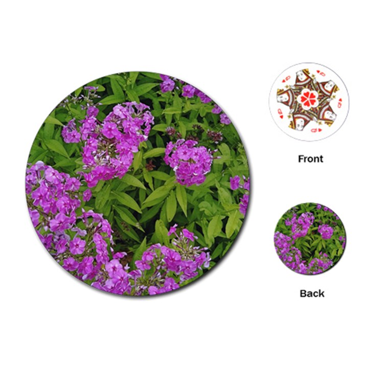 Stratford garden phlox Playing Cards (Round)