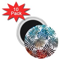 Gradient tropical leaves 1.75  Magnets (10 pack) 