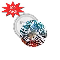 Gradient tropical leaves 1.75  Buttons (100 pack) 