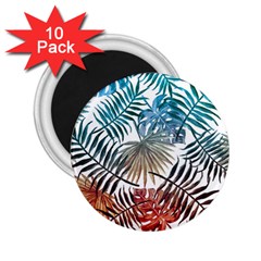 Gradient tropical leaves 2.25  Magnets (10 pack) 