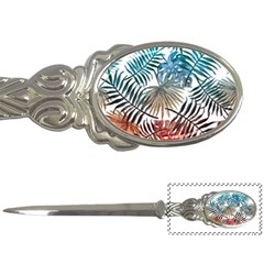 Gradient tropical leaves Letter Opener