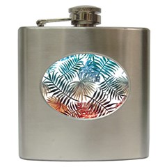 Gradient tropical leaves Hip Flask (6 oz)