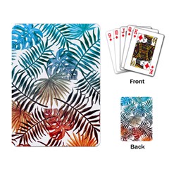 Gradient tropical leaves Playing Cards Single Design