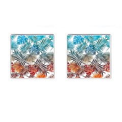 Gradient tropical leaves Cufflinks (Square)