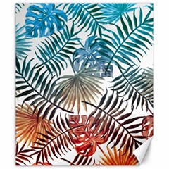 Gradient tropical leaves Canvas 20  x 24 