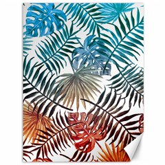 Gradient tropical leaves Canvas 36  x 48 