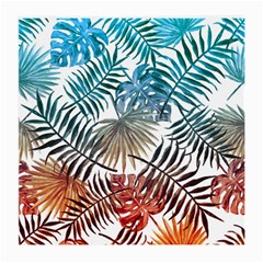 Gradient tropical leaves Medium Glasses Cloth (2-Side)