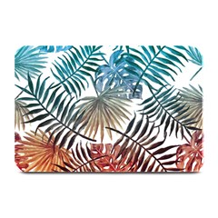 Gradient tropical leaves Plate Mats