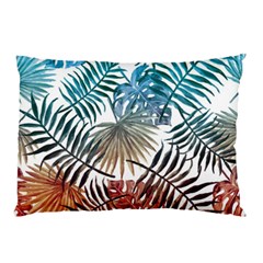 Gradient tropical leaves Pillow Case