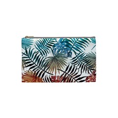 Gradient tropical leaves Cosmetic Bag (Small)