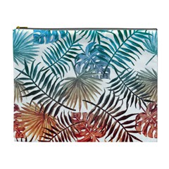 Gradient tropical leaves Cosmetic Bag (XL)