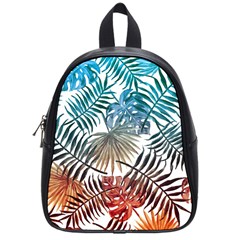 Gradient tropical leaves School Bag (Small)