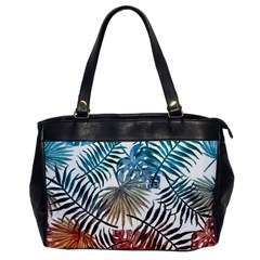 Gradient tropical leaves Oversize Office Handbag