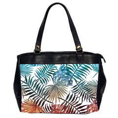 Gradient tropical leaves Oversize Office Handbag (2 Sides)