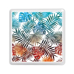 Gradient tropical leaves Memory Card Reader (Square)