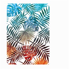 Gradient tropical leaves Large Garden Flag (Two Sides)