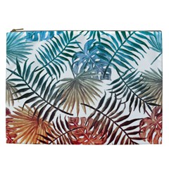 Gradient tropical leaves Cosmetic Bag (XXL)