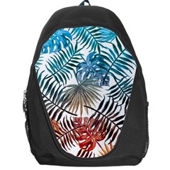 Gradient tropical leaves Backpack Bag