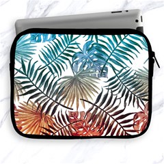 Gradient tropical leaves Apple iPad 2/3/4 Zipper Cases