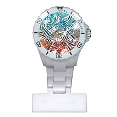 Gradient tropical leaves Plastic Nurses Watch