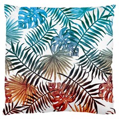 Gradient tropical leaves Standard Flano Cushion Case (One Side)