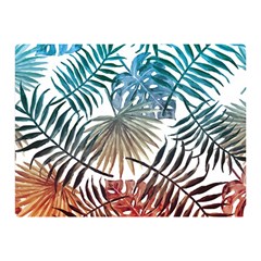 Gradient tropical leaves Double Sided Flano Blanket (Mini) 