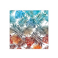 Gradient tropical leaves Satin Bandana Scarf