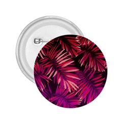 Pink tropical leaves 2.25  Buttons