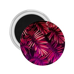 Pink tropical leaves 2.25  Magnets