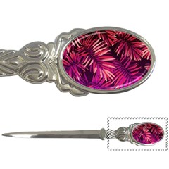 Pink tropical leaves Letter Opener