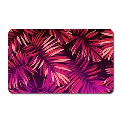 Pink tropical leaves Magnet (Rectangular)