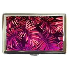 Pink tropical leaves Cigarette Money Case