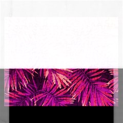 Pink tropical leaves Rectangular Jigsaw Puzzl