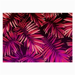 Pink tropical leaves Large Glasses Cloth