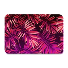 Pink tropical leaves Plate Mats