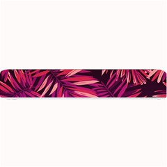 Pink tropical leaves Small Bar Mats