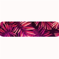 Pink tropical leaves Large Bar Mats