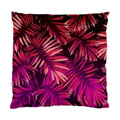 Pink tropical leaves Standard Cushion Case (One Side)