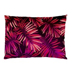 Pink tropical leaves Pillow Case