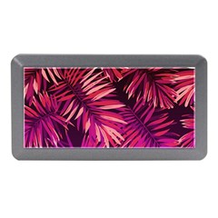 Pink tropical leaves Memory Card Reader (Mini)