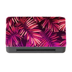 Pink tropical leaves Memory Card Reader with CF