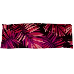 Pink tropical leaves Body Pillow Case Dakimakura (Two Sides)