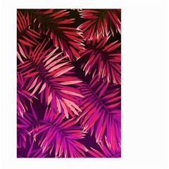 Pink tropical leaves Large Garden Flag (Two Sides)