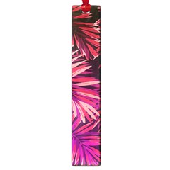 Pink tropical leaves Large Book Marks