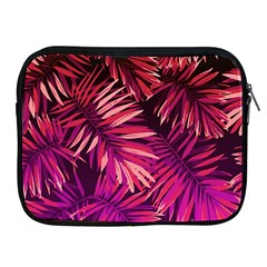 Pink tropical leaves Apple iPad 2/3/4 Zipper Cases