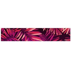 Pink tropical leaves Large Flano Scarf 